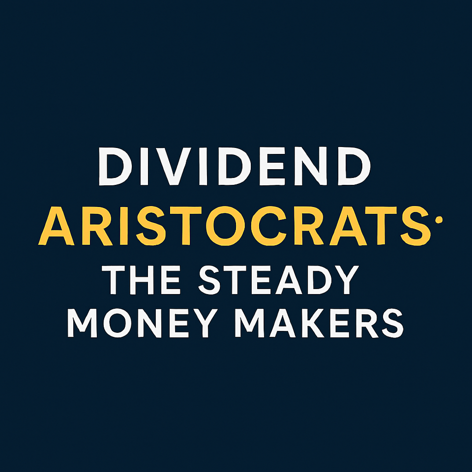Dividend Aristocrats thumbnail with gold text.